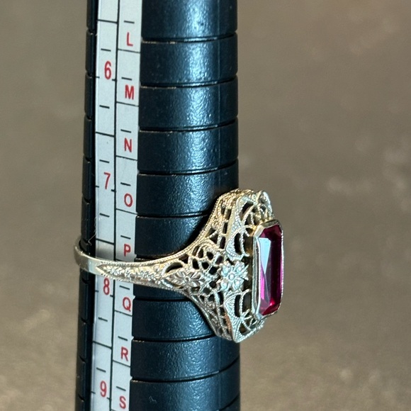 Stunning Vintage filigree 14 karat ring - Picture 6 of 8